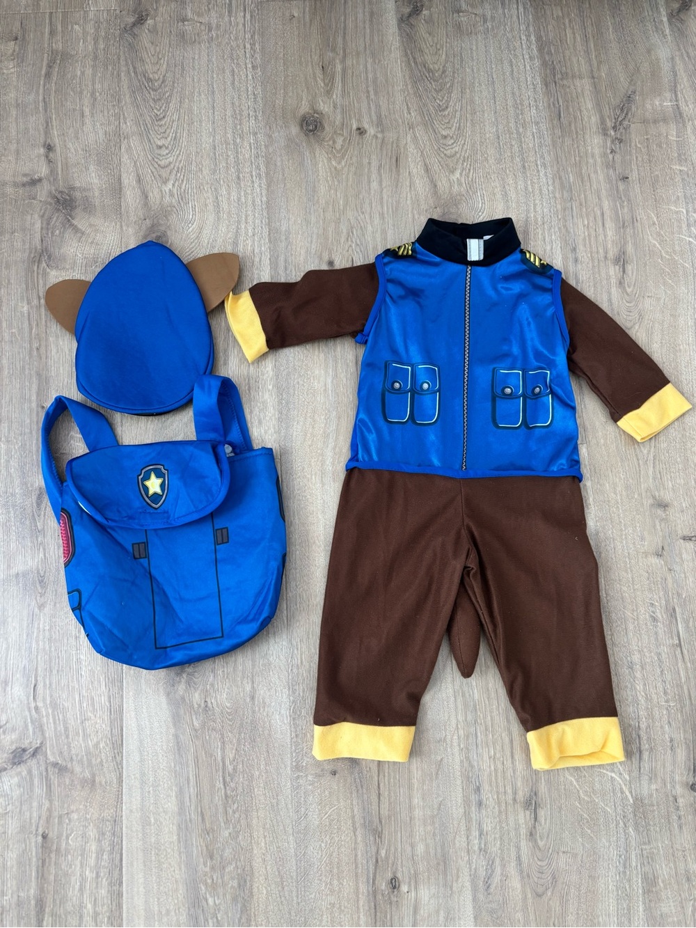 Paw Patrol Chase Kids Costume with Backpack and Hat 2T-3T